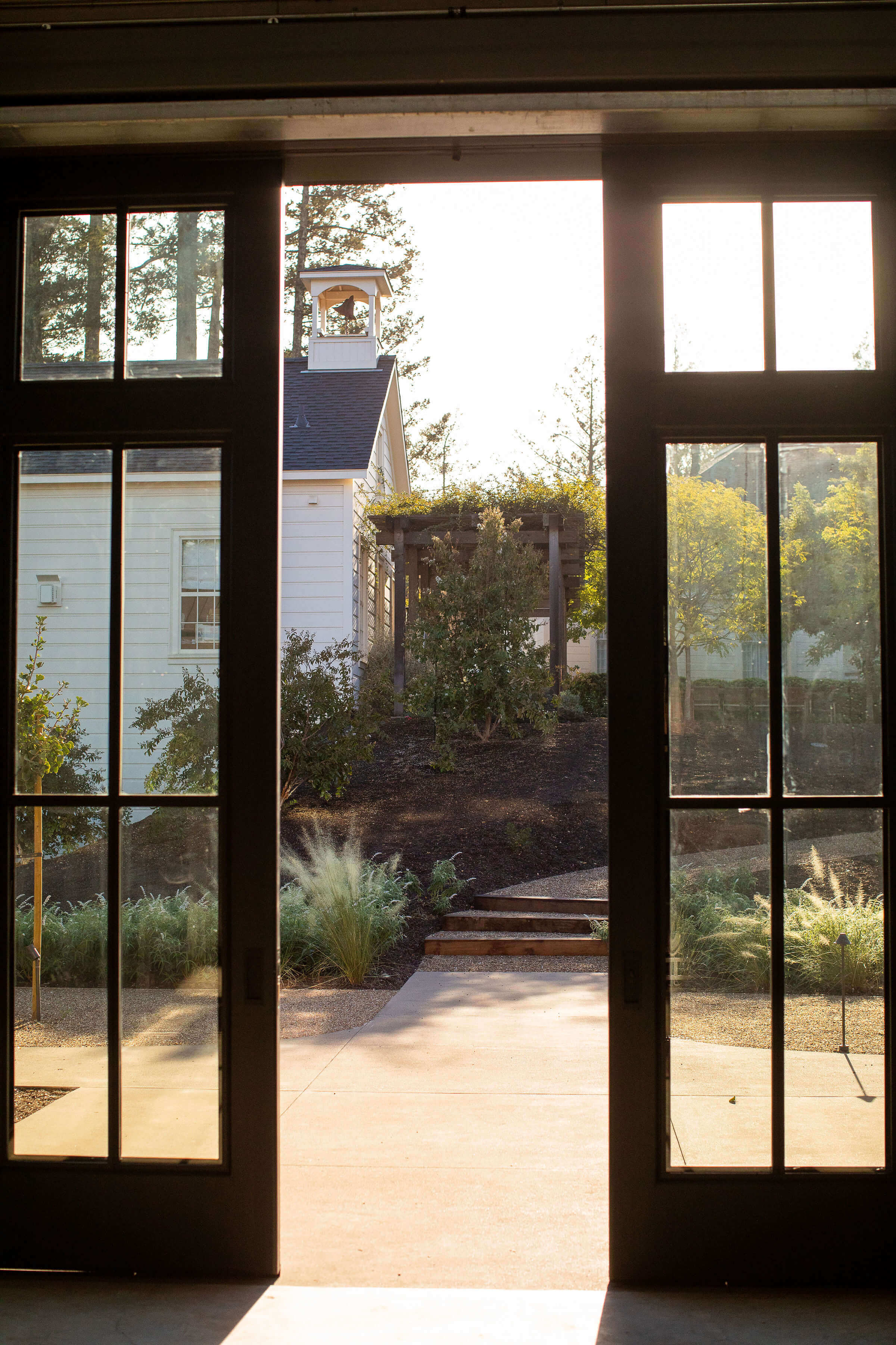 In Vineyard Building Looking Out of Double Doors